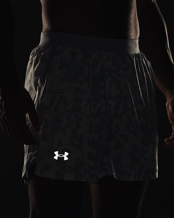Men's UA Launch 5'' Printed Shorts, Gray, pdpMainDesktop image number 3